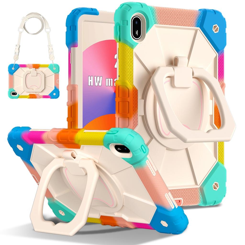 Für Huawei MatePad SE 11.360° Drehbarer Griff Schwerlastschutz Ständer TPU+PC 3in1 Stoßfeste Tablets PC Hülle