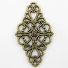 Filigree Diamond Shaped Connectors Ornate Multi Loop Links For Jewelry