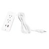 Recessed Power Strip 2 Outlets 1 USB C 1 USB A Ports Fast Charging Desk Outlet with 1.5m Cord for Furniture   12A