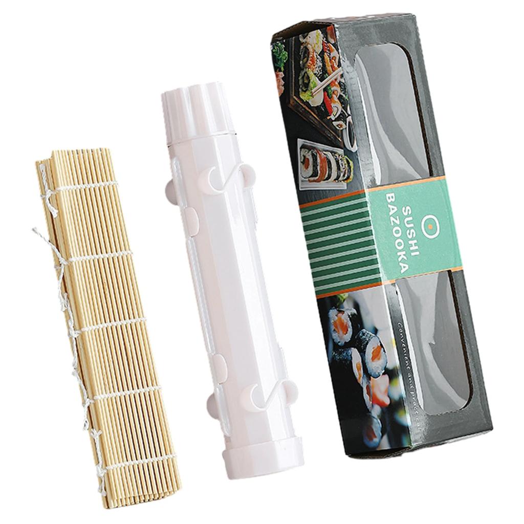 Sushi bazooka kit de machine à sushi, plastique de qualité alimentaire riz légumes viande fait maison kit de bricolage pour faire des sushis outil machine