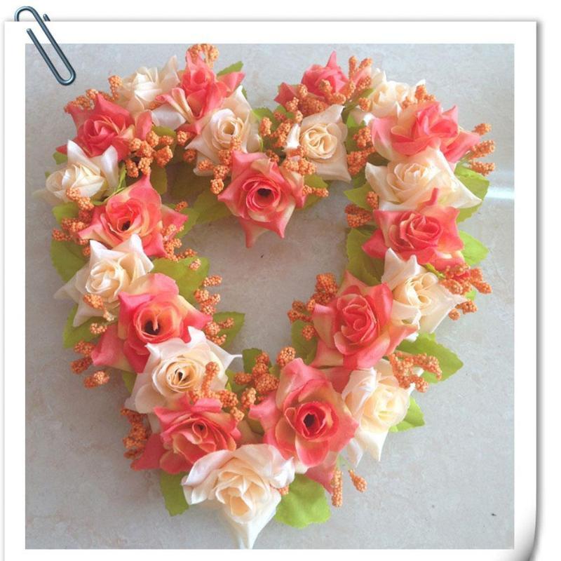 D/écoration murale pour f/ête de mariage ou jardin Red 1 PCS Rose Artificial Silk Rose Flower Guirlande de fleurs de lierre Faux roses artificielles en soie /à suspendre Faux fleurs artificielles