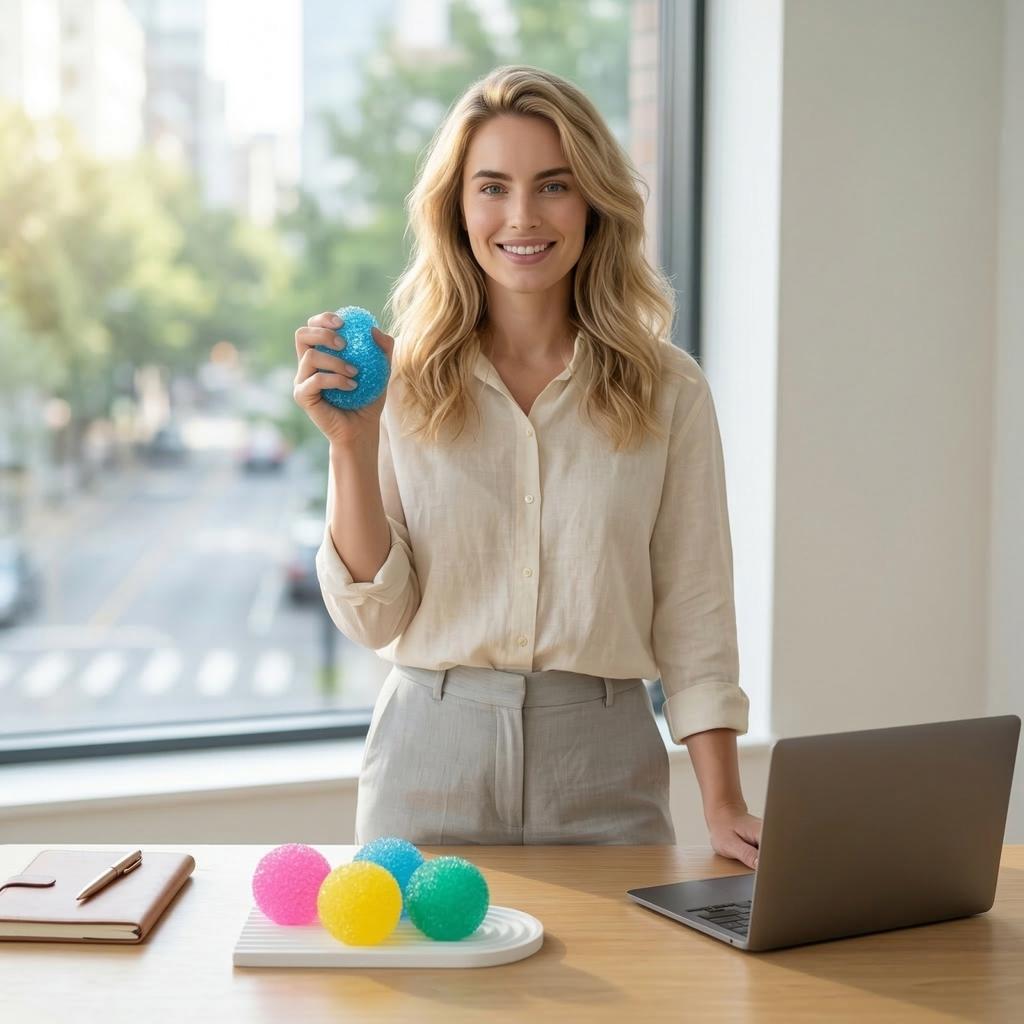 Textured Stress Relief Ball, Squeezeable Slow  Grass Ball, Maltose Adult Stress Relief Ball, Random Color.