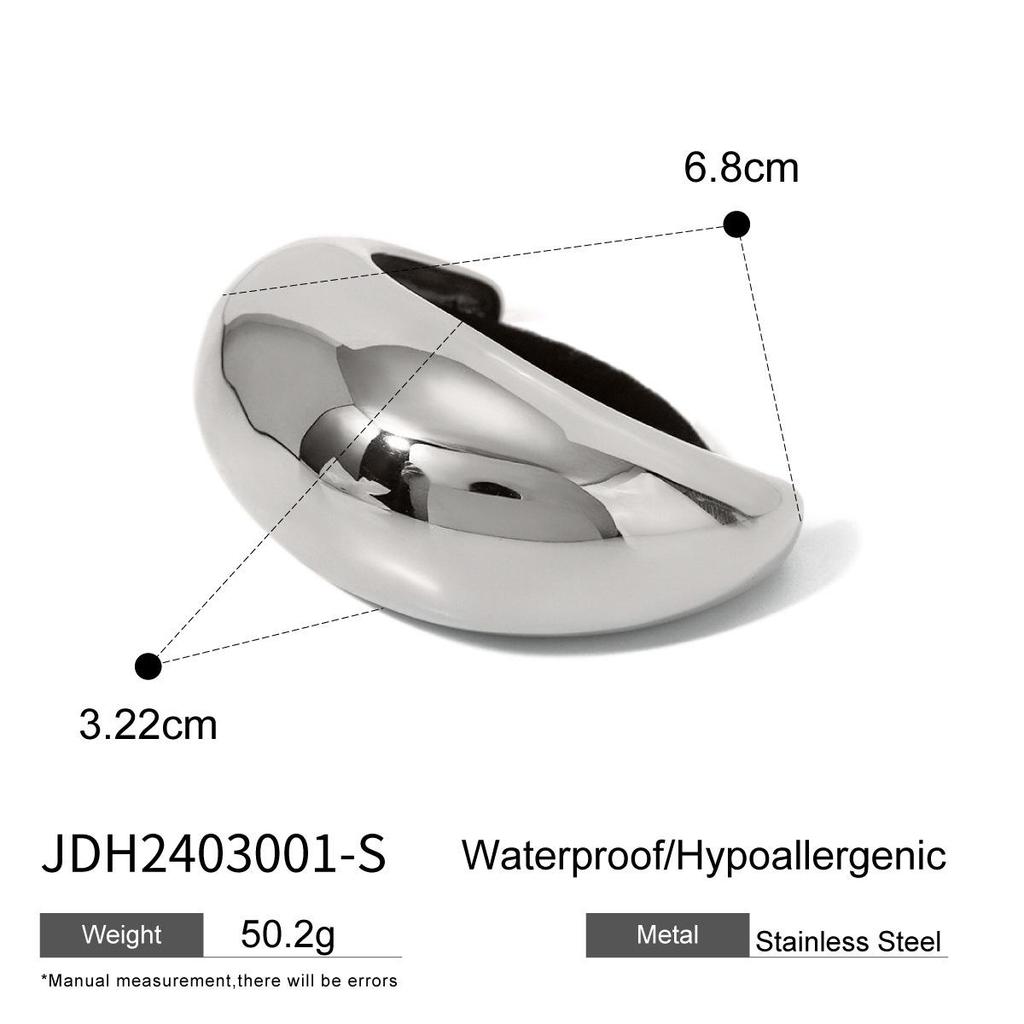 Jieding Stainless Steel Hair Tie: High-end European & American Ponytail Rubber Band with Titanium Steel Headwear.