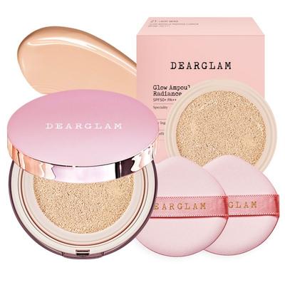 Дорогий Glam Glow Ampoule Cushion основний продукт + набір для поповнення, Ні. 21 СВІТЛО-БЕЖЕВИЙ, 24г, 1 набір