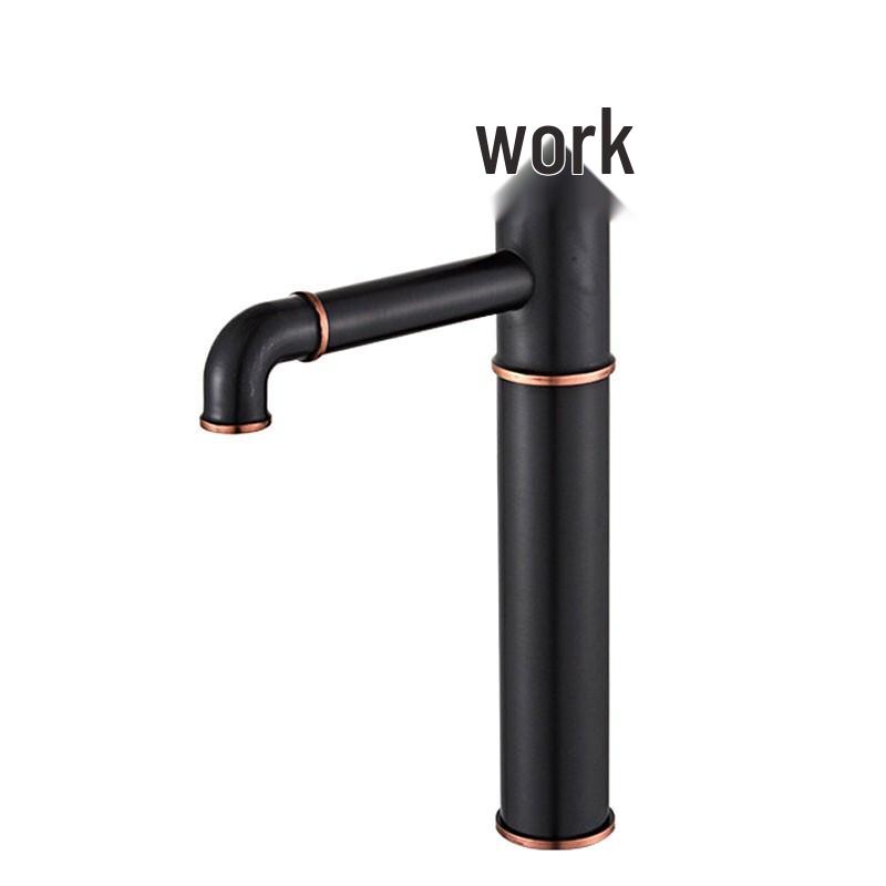 Vintage Brass Deck-Mounted Basin Faucet