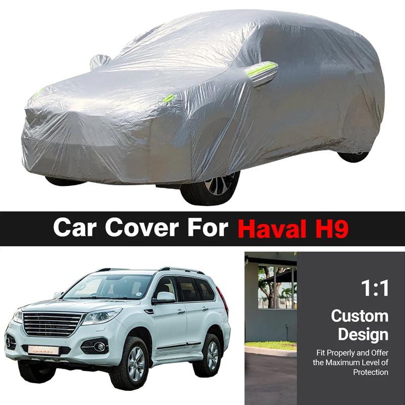 Full Car Cover For Great Wall Haval H9 Outdoor Summer Anti-UV Sun Shade Rain Snow Wind Protection SUV Cover