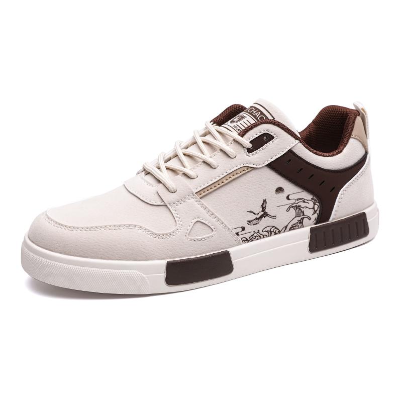 Flache vulkanisierte Sneaker Herrenmode Übergröße 47 Lässige Laufschuhe Herren Bequem Lässig Leder Übergröße Schuhe Herren-Sneaker