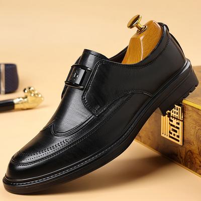 Nouveaux pour Hommes Chaussures Décontractées en Cuir Style Britannique Bout Pointu Chaussures Habillées Chaussures Brogue d'Affaires Grande Taille