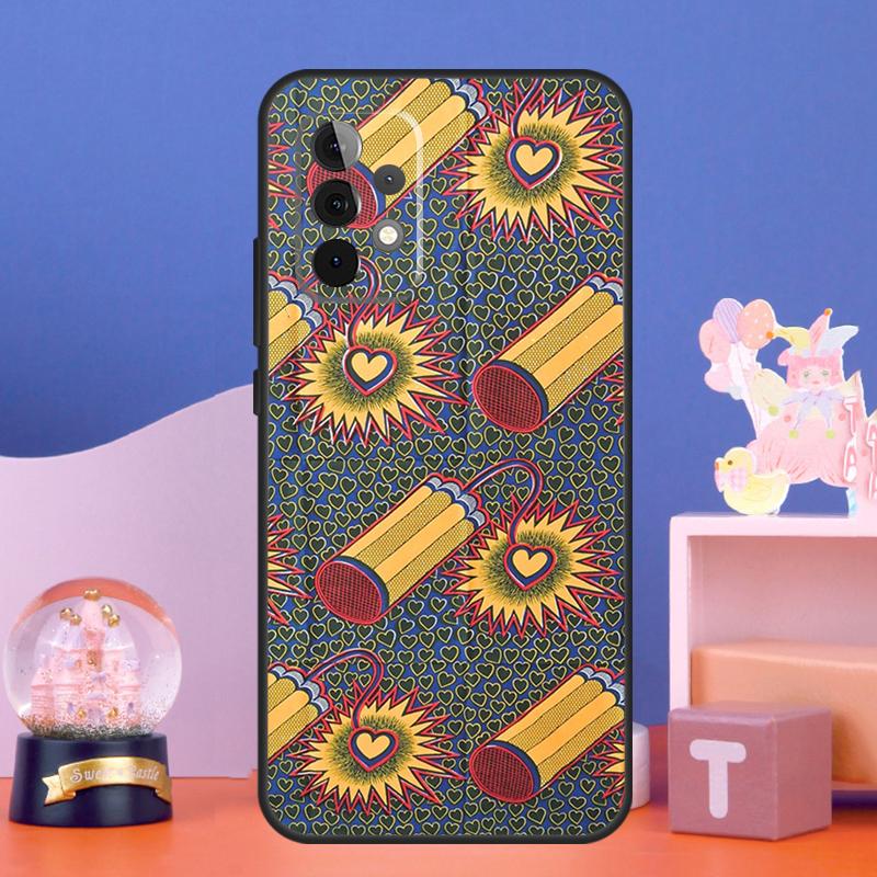 

African Wax Print Design Case For Samsung Galaxy A16 A26 A36 A56 A15 A35 A55 A34 A54 A52 A12 A32 A13 A33 A53 A17 A06 Samsung A36