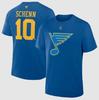 Svatý. Louis Blue Schenn Tričko se jménem a číslem - Modré Velikost S-5XL Přetisk Unisex Tričko