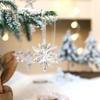3Pcs/set Transparent Transparent Snowflakes Pendants Acrylic Xmas Tree Ornaments  New Year
