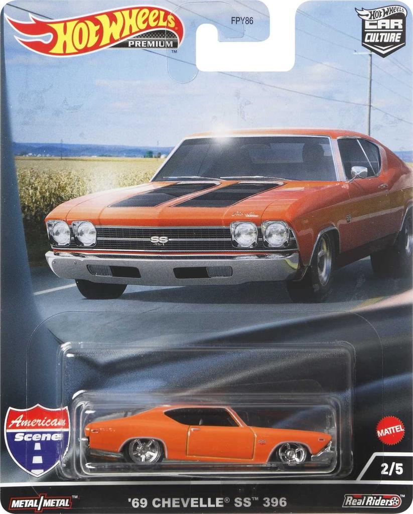 Hot Wheels Car Culture American Scene Chevelle SS 396 Years Old and HCJ83 '69 [3 Up]
