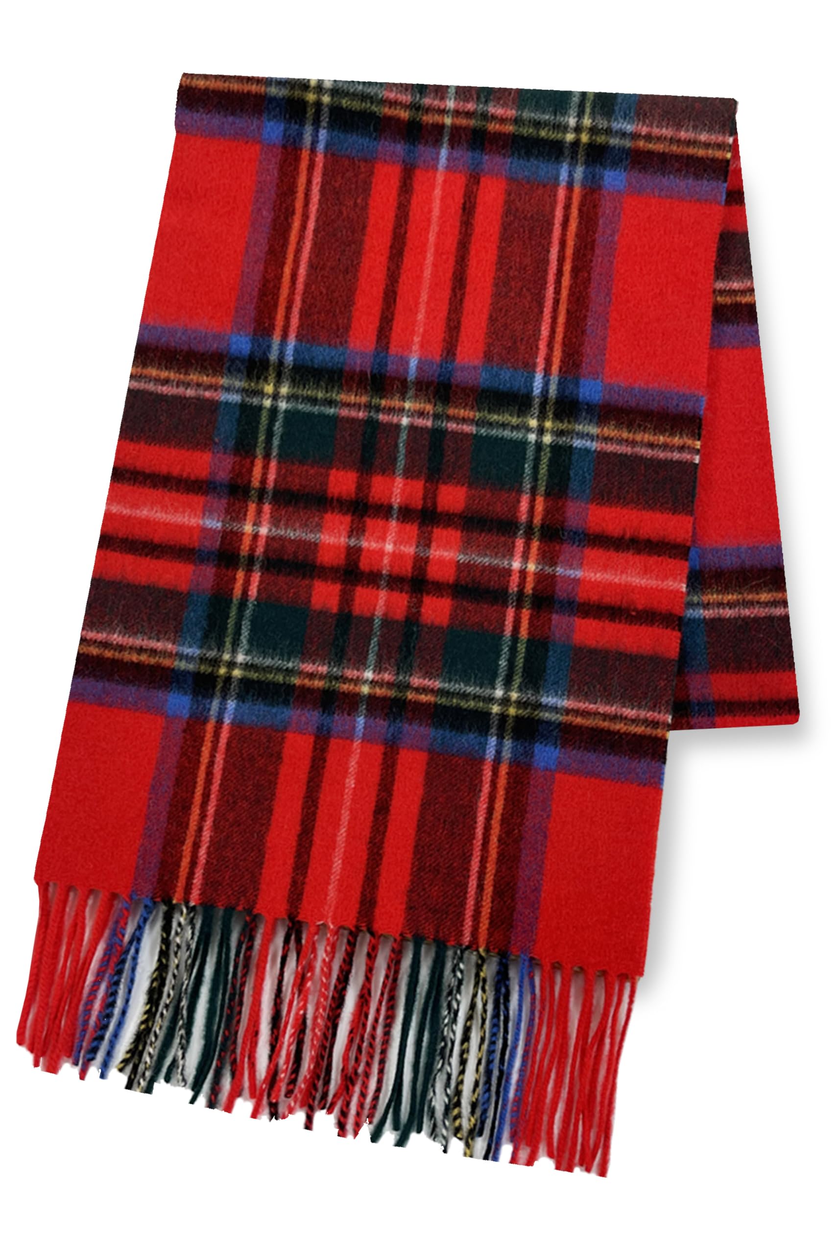 

Шарф Vita Natur из смесовой шерсти с кашемиром, клетчатый узор, 95% шерсть, 5% (унисекс) (190см 30см) (Королевский Стюарт)