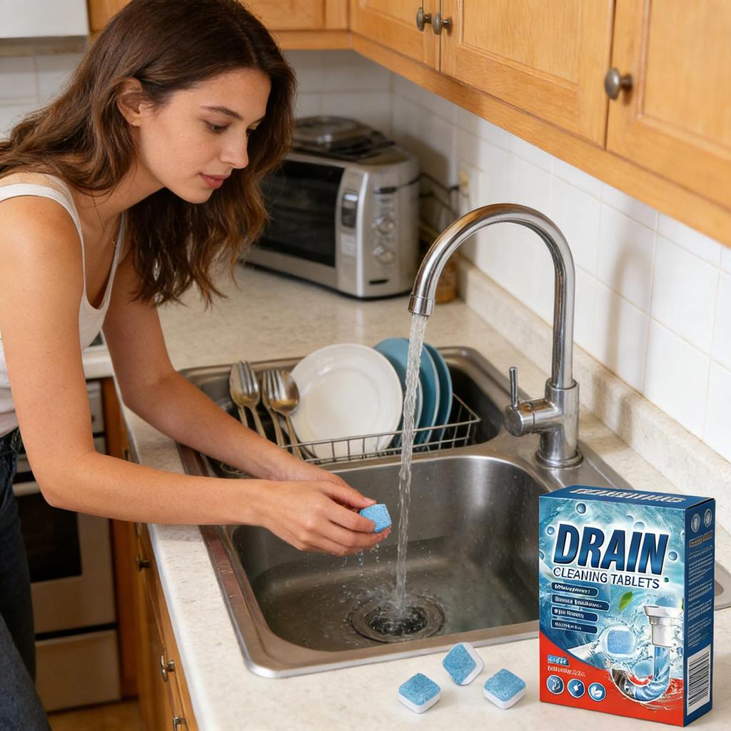 360g Drain Foam Cleaner Tablets Cleaner Unclogger Sink Powerful Unblocking Tablet For Kitchen Bathroom, Tubs, Sewer Line