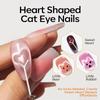6Pcs Cat Eye Nail Magnet Tool Set, French Tips Cat Eye Heart Magnets Nail Magnet Stick Cat Eye Gel Polish Magnets Tools Manicure