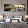 Brooklyn Bridge Night Landscape Canvas Paintings On The Wall Posters And Prints New York City Canvas Pictures For Bed Room Decor Background