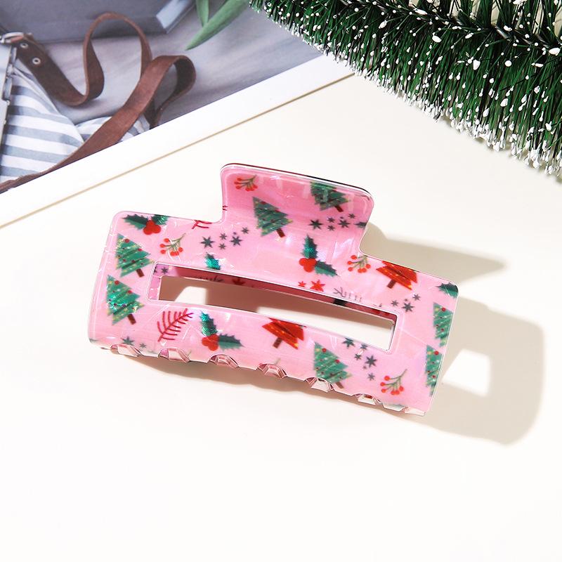 Shining Girl Christmas Floral Claw Clip - High-End Holiday Hair Accessory