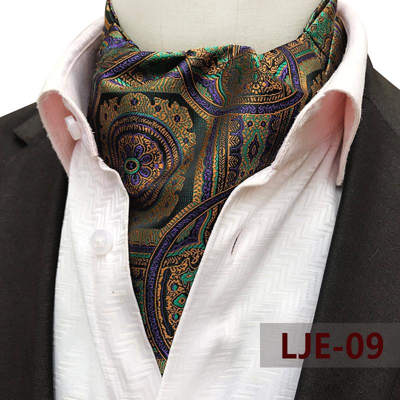 Men's Wide Tie Large Pattern Snood Scarf