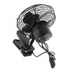 8in Car Cooling Fan Cigar Lighter Powered Black Quiet Metal Clip On Fan for Car Truck SUV RV Boat Bus DC12V