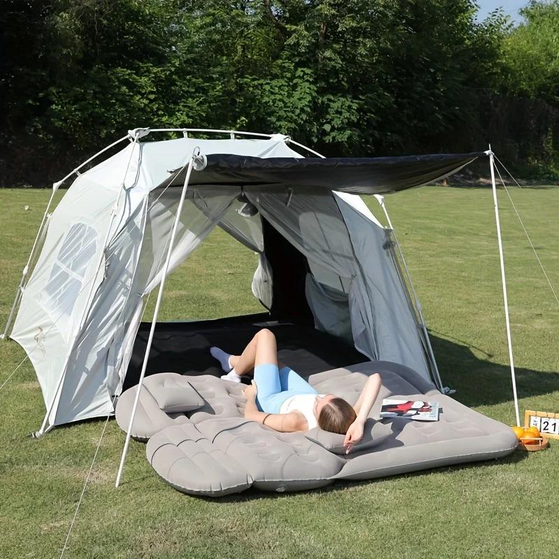 Inflatable Car Travel Bed Camping Mattress With Pillows Mattress SUV Sleeping Pad 175cm*130cm Honeycomb Style Comfort