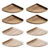 1PC Succulent Plant Shelf for Living Room Triangle Shaped Decorative Fan-shaped Storage Shelf Wooden Storage Rack 39x28cm