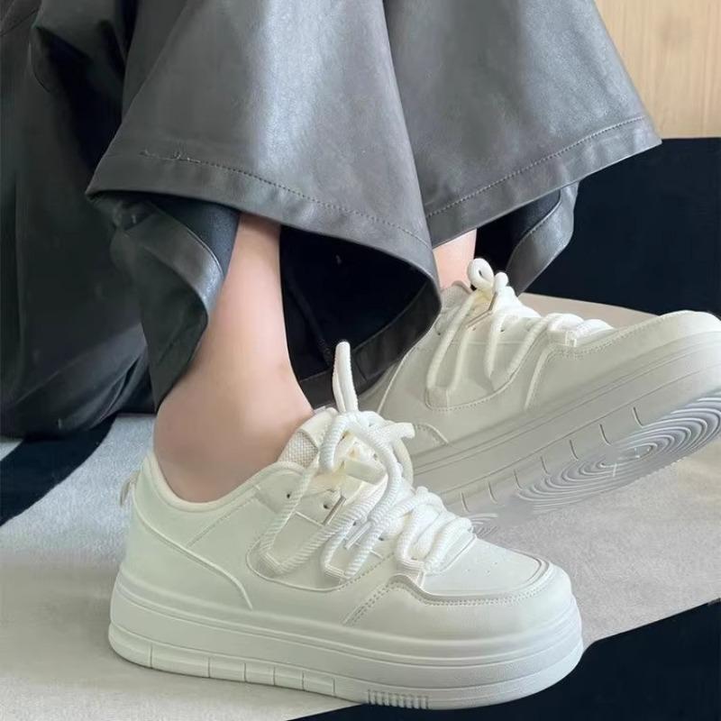 Fashion Women's Sports Shoes Summer Women's Sports Thick-Soled Shoes Mesh Lace-up Women's Casual Fashion Vulcanized Shoes