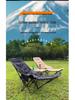 Convertible Outdoor Cotton-Padded Recliner with Adjustable Leg Rest - Portable, Thickened for Sleeping and Sitting.