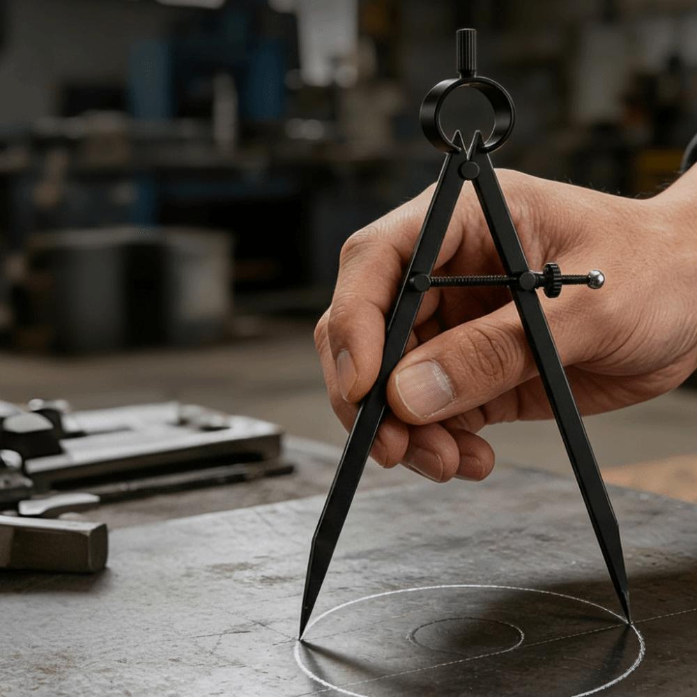 Metal Pencil Compass Woodworking Wing Divider Compass Mutifunctional Drawing Compasses Carpenter