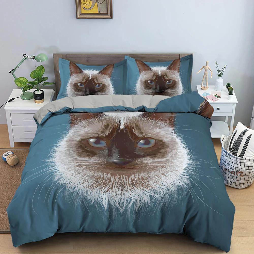 Canadian Sphynx Cat Duvet Cover King Queen Lovely Pet Kitty Bedding Set Kids Teens Adults Cute Animal Soft Polyester Quilt Cover