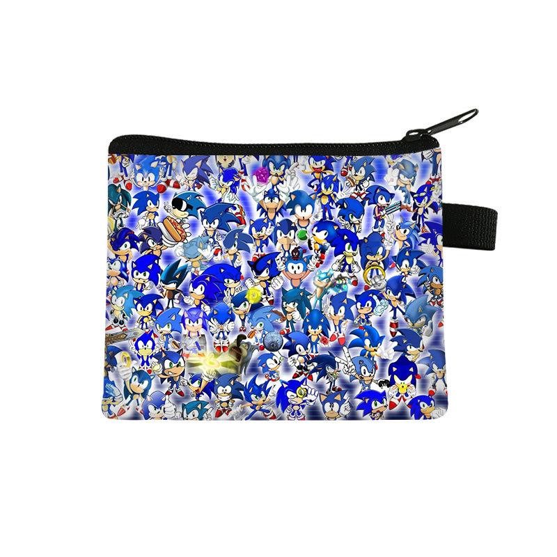 New Sonic Children's Change Bag Mini Bag Key Coin Headphone Bag Cute Cartoon Polyester Wallet
