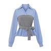 TVIEW Bustier Layered Shirt Blouse_V6C-Cbl005