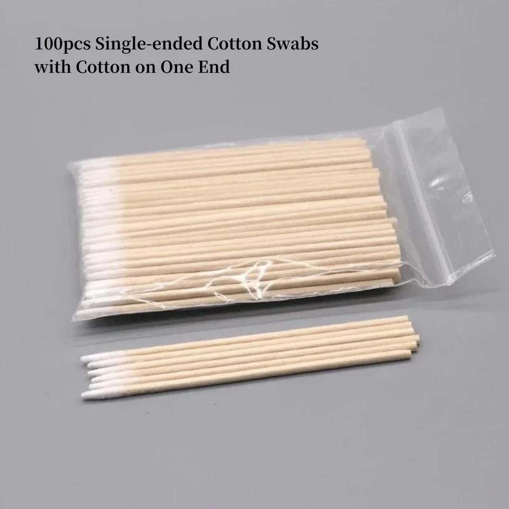 100/300/500 Bastoncini Cotton Fioc Punta Legno Unghie Usa e Getta Rimuovi Dettagli Ultra Bastoncini Correttori Smalto per Unghie Strumenti Manicure