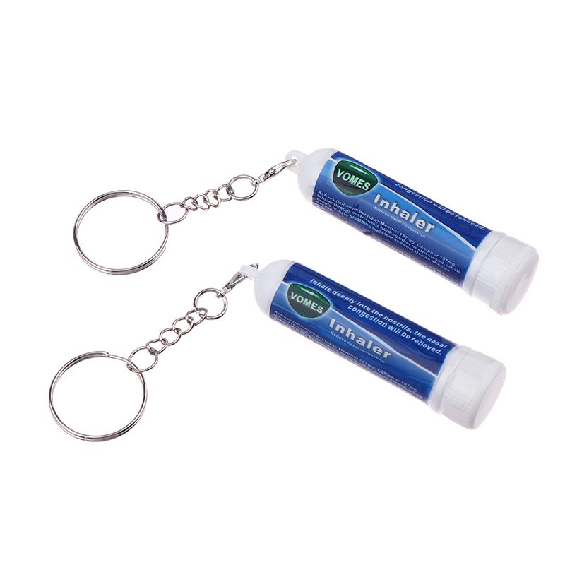 5Pcs Nasal Stick Keychain Boosts Focus Inhaler Tubes Cooling Essential Oil Nasal Inhaler Aromatherapy Energy Bar