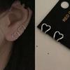 1pc Y2K No-Piercing Earrings Non-piercing Silver Heart Ear Clip  Accessories