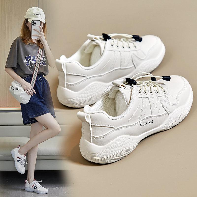 Little white shoes women's 2025 new spring women's shoes versatile students do not tie shoelaces lace-free casual sports shoes