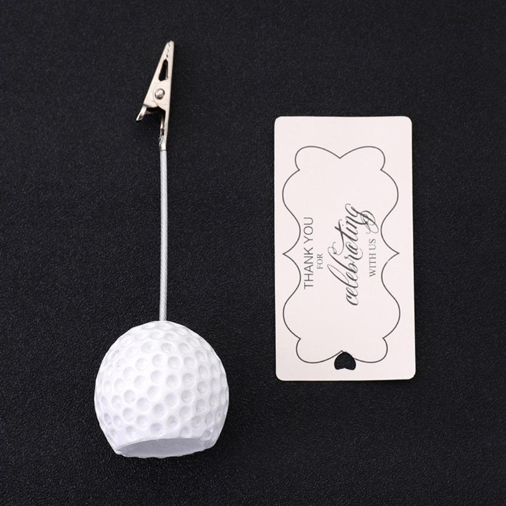 3pcs Stable Base Photo Clip White Memo Clamp Photo Holder Golf Ball Base  Sport Display
