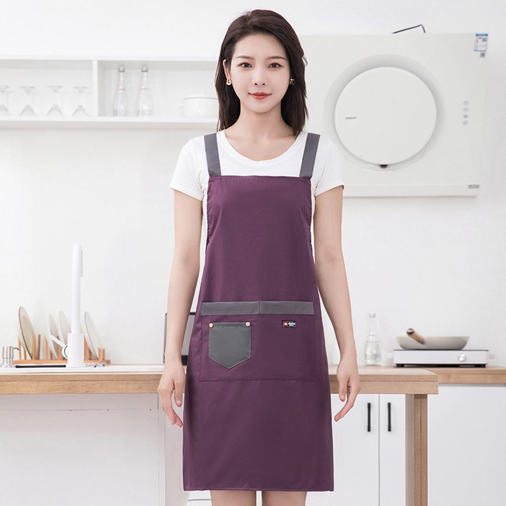 PVC Kitchen Vest Apron Oil-proof Catering Work Clothes Women's Work Waist Apron  for Home Kitchen