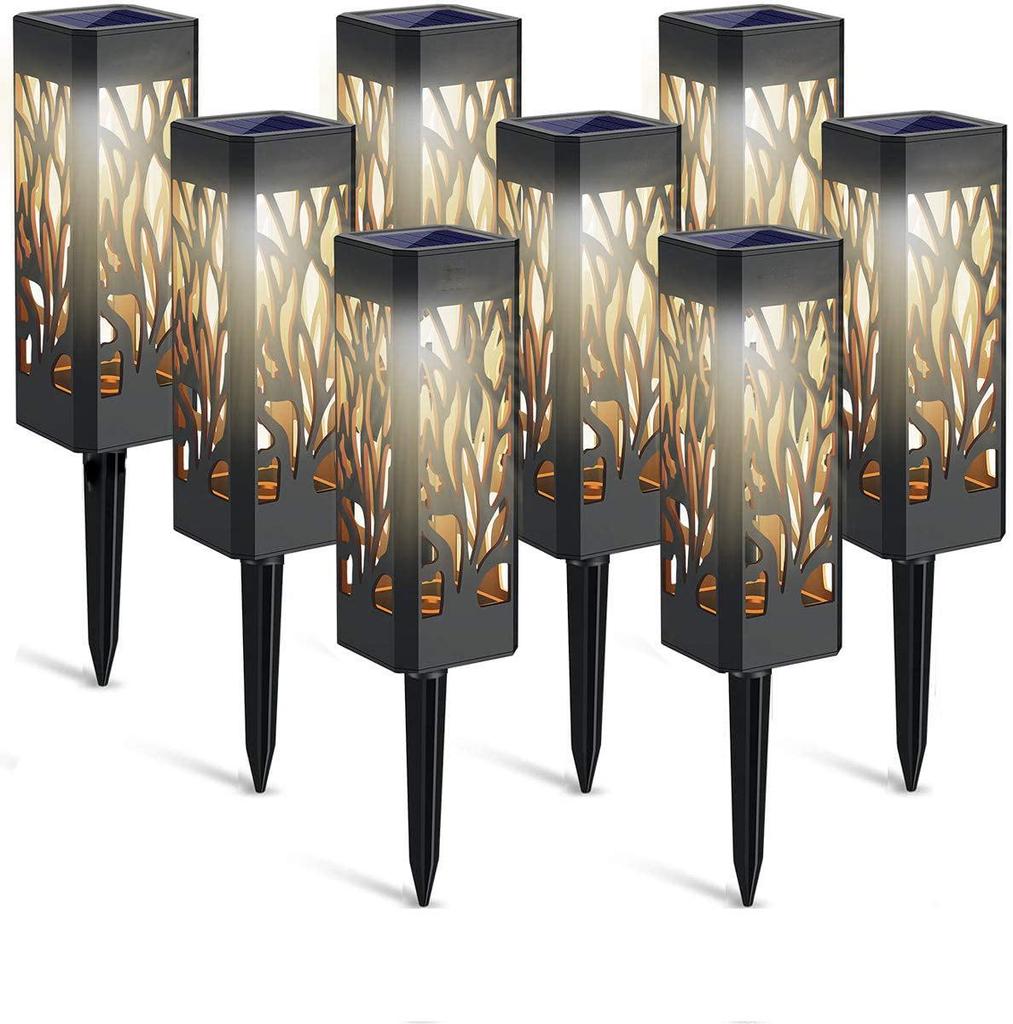 Leaf Pattern Hollowed-Out Solar Lawn Light