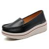 Vår Høst Dame Flats Plattform Loafers Damer Lær Komfort Kile Mokasiner Ortopediske Slip On Fritidssko pluss størrelser
