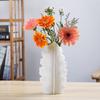 Nordic White Unglazed Ceramic Vase - Decorative Fake Flower Holder for Home and Living Room