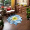 WTEMPO 3D Lotus Carpet Bedroom Carpet Bathroom Floor Mat Anti Slip Foot Mat