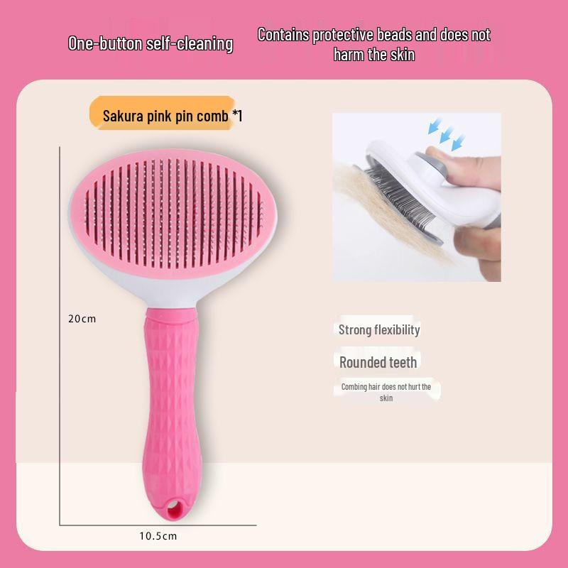 Pet Grooming Comb: Loose Fur Remover for Cats & Dogs