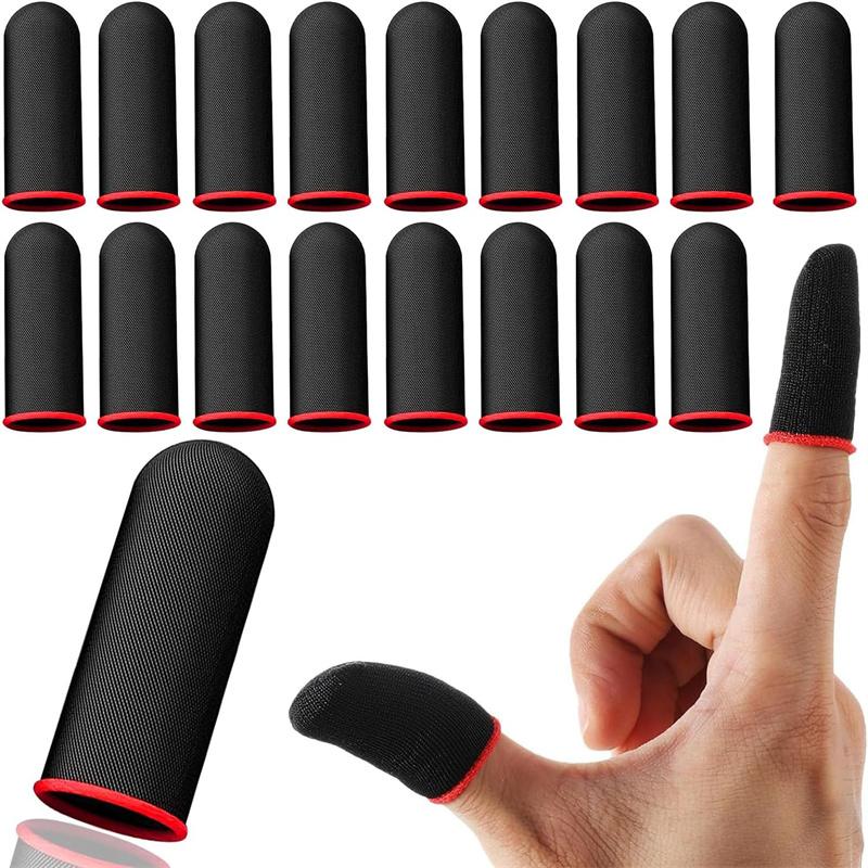 

20 шт. Игровые напальчники для телефона, Игровые перчатки для рук, Защита от пота, Дышащие, Бесшовные, Чехол для пальцев для сенсорного экрана