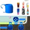 Poolside Drink Holder for Round Pool Frame, Plastic Hook-On Cup Rack for In-Ground Pool Lounging and Drink Access