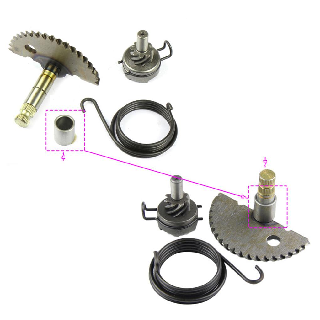 6 Pieces/Set Alloy Kick Start Gear Shaft Assembly Portable Anti-rust Removable Replacement Motorbike Engine Part