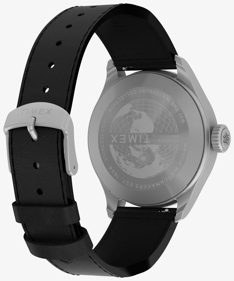 Waterbury Ace Watch Quartz 100M Water Resistant Mineral Glass Black Dial TW2Y70400 [TIMEX] Three-Hands Men's [Authentic]