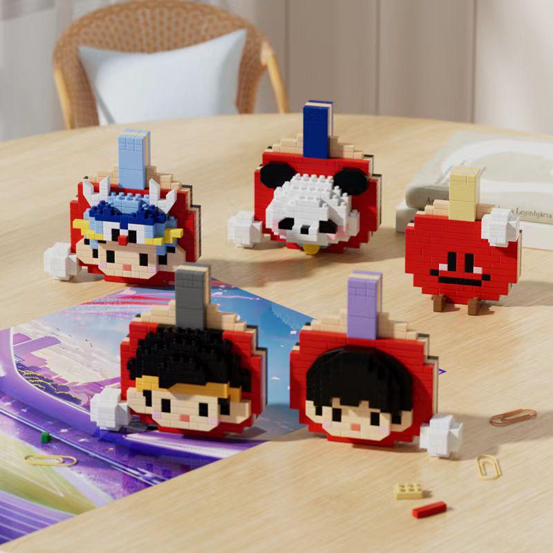 

Lego-Compatible Panda Ping Pong Paddle Ornament for Building Blocks