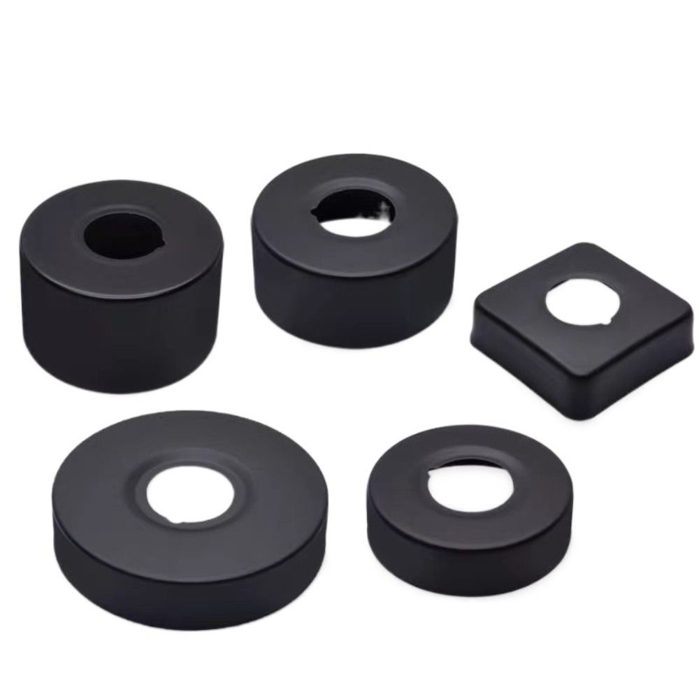 Black Shower Faucet Cover Chrome Finish Shower Arm Flange New Flange Cover Plate