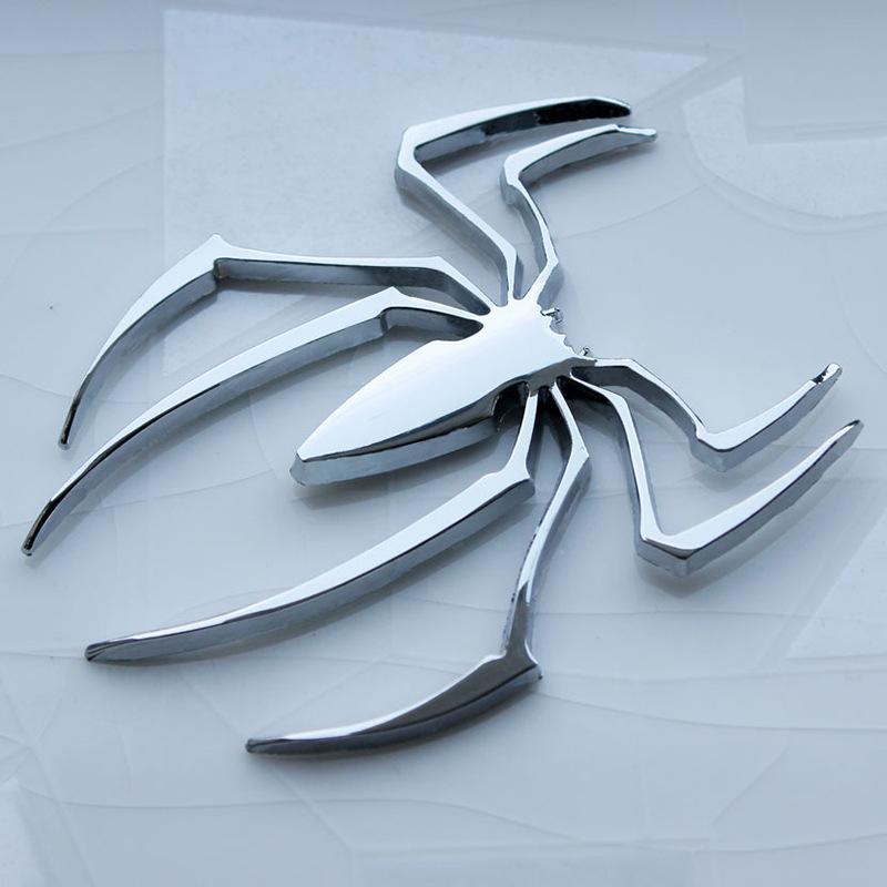 3D Car Stickers Metal 3D Spider Car Logo Gold/Silver Car Styling Accessories Metal Sticker Chrome Spider Badge Emblem Decorate