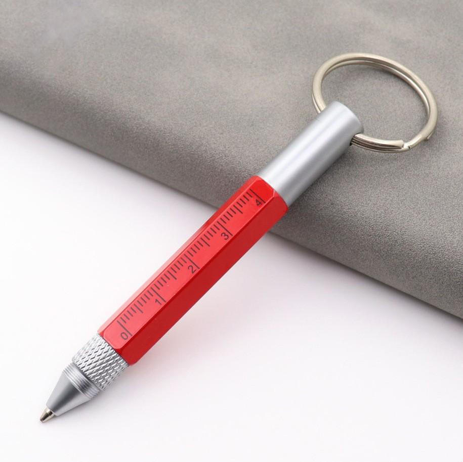 6-in-1 Multifunction Metal Ballpoint Pen with Touchscreen Stylus, Screwdriver, and Emergency Tool.